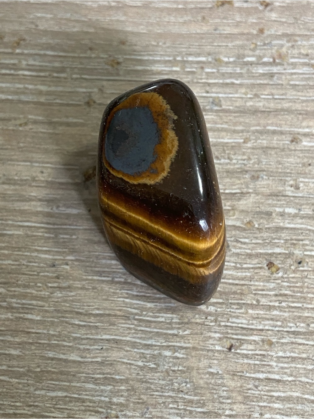 Polished Tiger's Eye Stone - Brown & Gold Bands